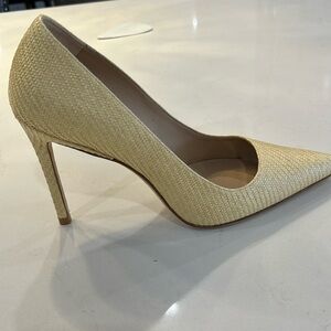 Stuart Weitzman heels. Beautiful soft yellow ( wheat)